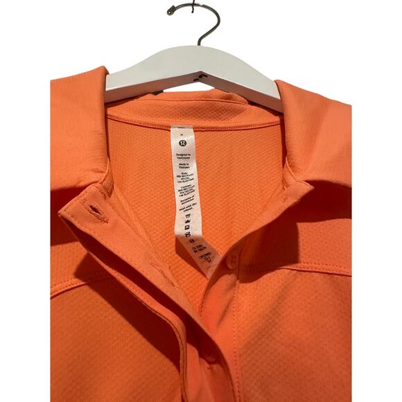 NWT Lululemon Women Size 8 Orange Quick Dry Sleeveless Pickleball Golf Polo Gift - Picture 8 of 11